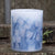 blue lantern with mosaic design by Nordic Candle image1