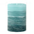Teal Layered Pillar Candle available in 3x4 3x6 and 4x6 by Nordic Candle Img1