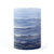 navy pillar candle rustic candle layered from light blue to navy blue available in sizes 3x4 3x6 or 4x6 hand poured artisan candles by Nordic Candle img1