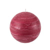 Burgundy Red Ball Candle 4 inch diameter by Nordic Candle Img1