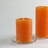 Orange Rustic Pillar Candle 3x4" by Nordic Candle image3