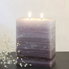 gray layered pillar candle two wick 50 Shades of Grey by Nordic Candle
