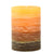 Orange to Brown Layered Pillar Candle available in 3x4 3x6 and 4x6 by Nordic Candle Img1 white background