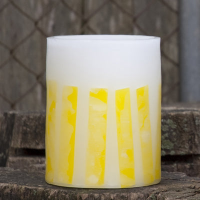 yellow lantern with mosaic design by Nordic Candle image1