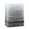 gray striped Pillar Candle with one black stripe 6" height by 2 inch width by Nordic Candle image3