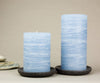 blue pillar candles 3x4" and 3x6" Light Blue by Nordic Candle
