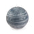 slate blue ball candle with a rustic texture surface 4 inch diameter by Nordic Candle white background img1