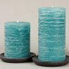 teal rustic candles pillar candles available in 3x4 3x6 3x9 hand poured artisan candles by Nordic Candle image2