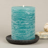 teal rustic candles pillar candles available in 3x4 3x6 3x9 hand poured artisan candles by Nordic Candle image3