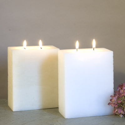 Ivory and White Two Wick candle by Nordic Candle