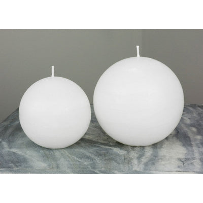 White Ball Candle | Large 4"