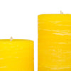 yellow rustic candles pillar candles available in 3x4 3x6 3x9 hand poured artisan candles by Nordic Candle
